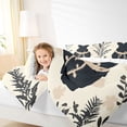 thumbnail image 3 of Erosebridal Cartoon Bunny Silhouette Full Size Comforter Sets,Easter Theme Rustic Plant Leaves Bedding Sets For Girls Kids Reversible 3pcs, 3 of 7