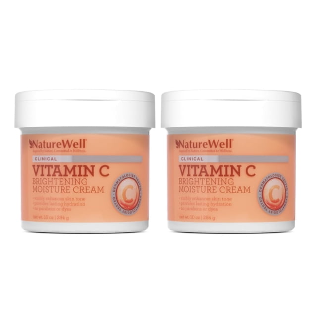 NATURE WELL Crema hidratante iluminadora clínica con vitamina C para rostro, cuerpo y manos, reafirmante e hidratante, mejora visiblemente el tono de la piel, ayuda a mejorar la textura general, absor
