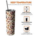thumbnail image 6 of 20oz Footballs and Autumn Fall Leaves Pattern Skinny Tumblers Stainless Steel Tumbler with Lid and Straw,Vacuum Insulated Double Wall Travel Tumbler Cups with Cleaning Brush for Coffee,Tea, 6 of 6