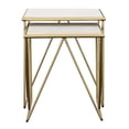 thumbnail image 3 of Pemberly Row 2-Piece Marble Top Nesting Table in White and Gold, 3 of 5