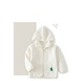 thumbnail image 4 of LUOGENLI Girls Jackets Size 14-16 Cotton Boys and Toddlers' Polar Full Zip Hooded Jacket Girls Jackets Size 10-12 Girls Girls Jackets Size 14-16 Spring White 11-12 Years, 4 of 4
