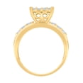 thumbnail image 2 of 10kt Yellow Gold Womens Baguette/Princess-Cut Round Cubic-Zirconia Fashion Bridal Anniversary Engagement Wedding Ring, Womens Size: 7, 2 of 3