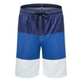 thumbnail image 6 of LELINTA Mens Swim Trunks Beach Board Shorts with Cargo Pockets,Blue/ Blue Color, Up To Size 4XL, 6 of 8