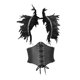 thumbnail image 1 of Chal de plumas artificiales, disfraz de Cosplay, fiesta, vestido elegante, capa gótica Con Faja Cincher, 1 of 8