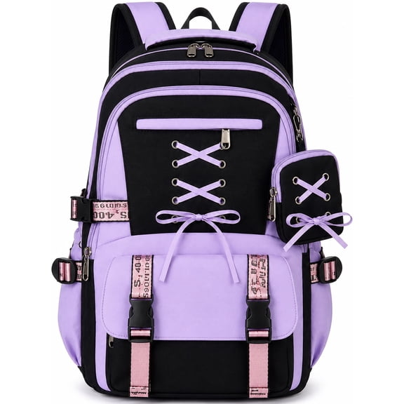 DAKIMOE School Backpack for Girls Kids Teens Adult Large Capacity Cute Bookbag for Primary Middle High School & College Students Durable Daypack Schoolbag