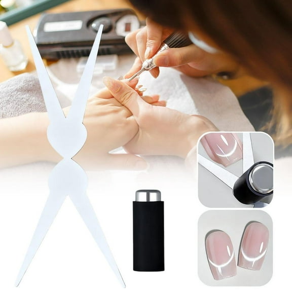 Professional Cat's Eye Nail Magnet Tool, Dual Ended Thickened Magnet for Quick & Easy French Manicure Gel Polish Designs, Nail Drill Art Supplies