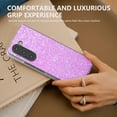 thumbnail image 4 of for Samsung Galaxy Z Fold 6 Glitter Case, Cute Bling Sparkle Sparkly Shiny Soft TPU Silicone Clear Bumper Frame Shockproof Protective Case for Women Girls for Samsung Galaxy Z Fold 6, Purple, 4 of 5
