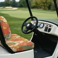 thumbnail image 3 of Yuyamidu Hippie Flower Golf Cart Bench Seat Cushion Back Rest Seat Cushion Floral Golf Cart Seat Covers Set of 2 Keeps Seat Comfortable and Clean, 3 of 7