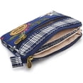 thumbnail image 5 of Women Small Zipper Coin Purse - Handmade Fabric Flower Embroidered Change Pouch - Cotton Double Zipper Wallet, 5 of 5