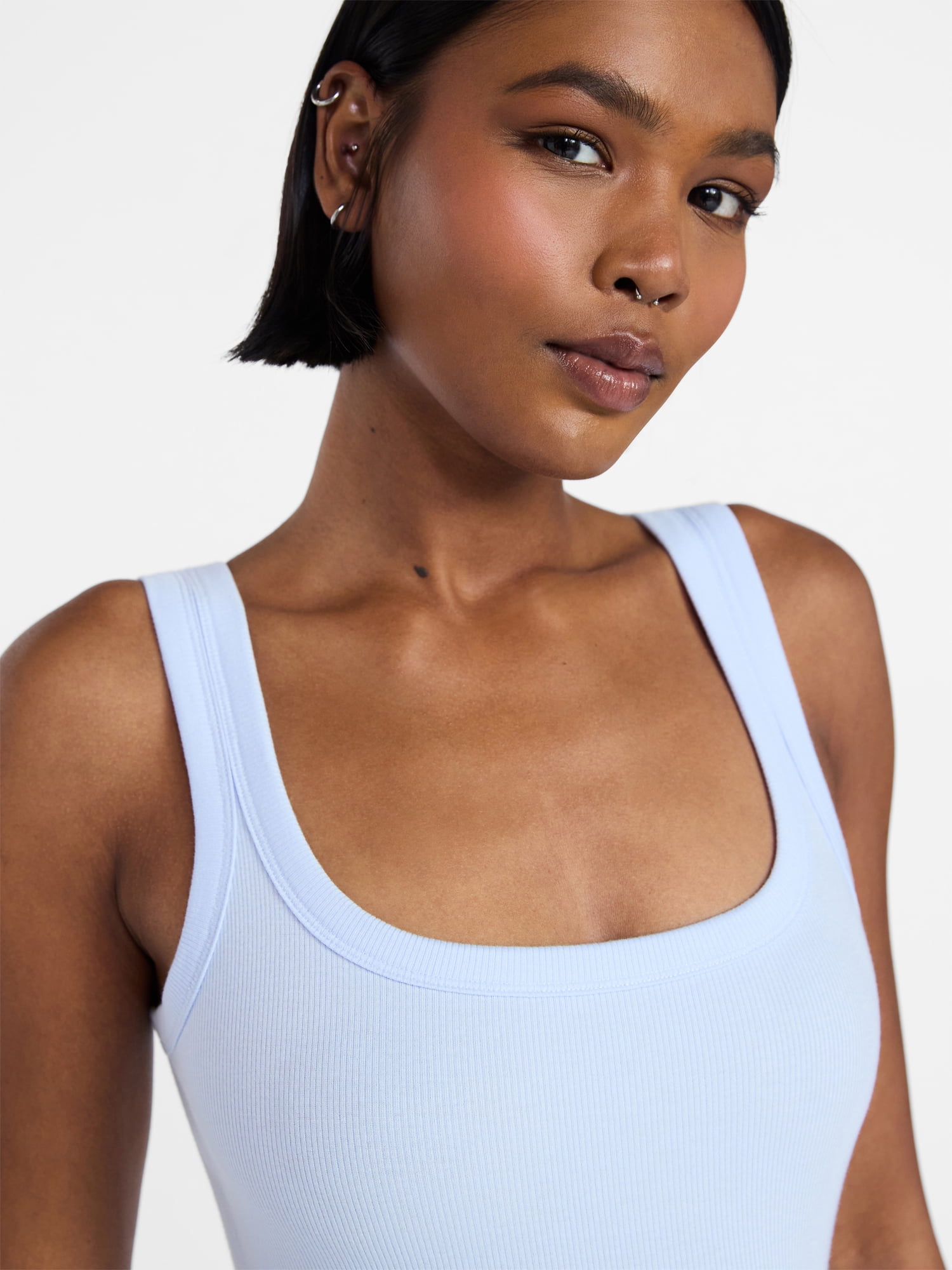 No Boundaries Cotton Stretch Ribbed Cozy Romper, Women's XS-XXXL