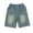 Blue, variant on Kids Baggy Jean Shorts Star Patch Distressed Denim Shorts for Girls Elastic Waist Knee Length Jorts Teens Cute Aesthetics Casual Clothes