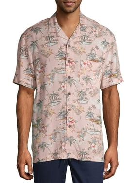 George Men's and Big Men's Short Sleeve Printed Rayon Shirt