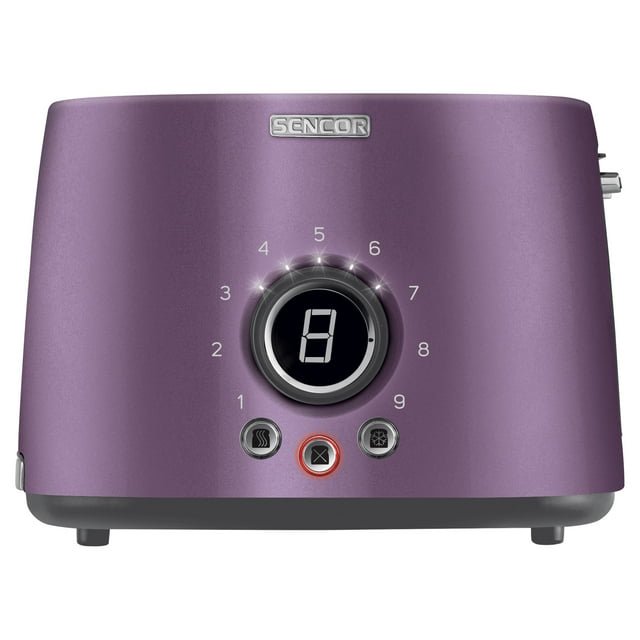 Sencor STS-6053VT 2-Slice Premium Metallic Toaster with Digital Button and Toaster Rack (Violet)