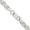 thumbnail image 2 of Diamond2Deal 925 Sterling Silver 5.7mm Diamond-Cut Flat Anchor Curb Chain Bracelet for Men 7", 2 of 6