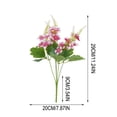 thumbnail image 3 of Artificial Hyacinth Crabapple Flower Bouquet Faux Floral Arrangement With VaseRealistic Silk Flower Arrangement For Wedding Home Decoration, 3 of 6