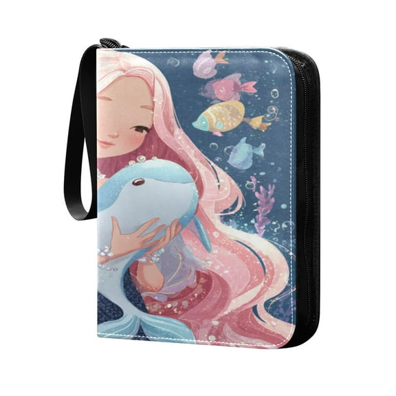 4 Pocket Card Binder with 50-page sleeve can hold 400 game cards Mermaid Princess