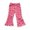 Hot Pink, variant on REDARER Girls' Flare Pants Cherry Print Ribbed Fabric Lettuce Hem Elastic Waist Lightweight Summer Trousers,5-6 Years