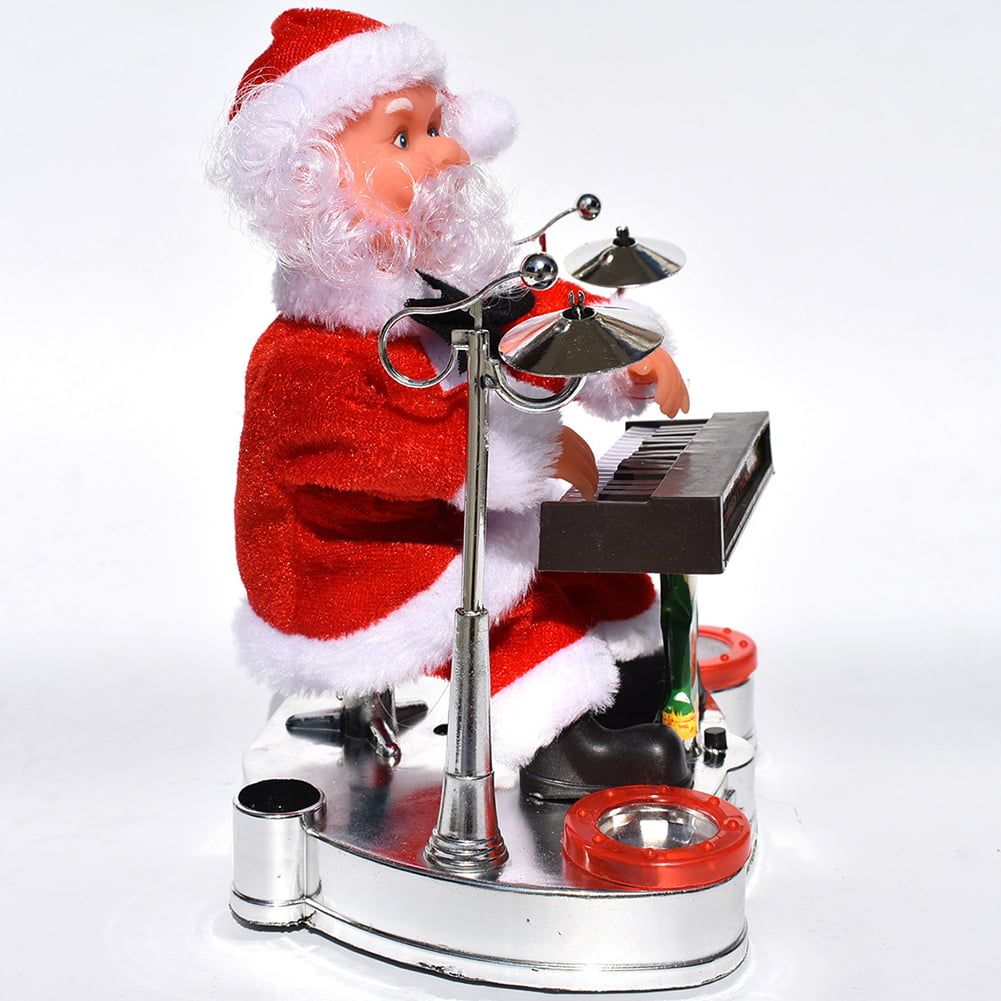 Electric Christmas Santa Stage Drums Organ Saxophone Kid Xmas Toy Gift 