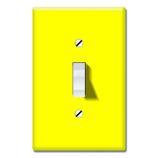 Wirester 1 Gang Toggle Light Switch Wall Plate Switch Plate Cover Solid Yellow Walmart Com Walmart Com