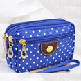 thumbnail image 2 of keusn multi slots four zipper women wallet canvas big capacity lanyard coin purse change bag blue, 2 of 2