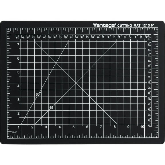 Dahle Vantage 10670 Premium Self-Healing Cutting Mat, 9"x12", 1/2" Grid, Perfect for Crafts & Sewing, Black