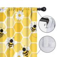thumbnail image 4 of Blackout Kids Curtains,Bees with Daisy on Honeycomb Childrens Insulated Curtains Set Of 2,Bedroom Essentials,Toddler Room Decor 42x54in(106x137cm), 4 of 4