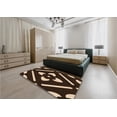 thumbnail image 5 of Ahgly Company Machine Washable Indoor Rectangle Transitional Black Brown Area Rugs, 3' x 5', 5 of 7