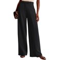 thumbnail image 5 of Women Wide Leg Pants High Waisted Business Casual Work Trousers Dressy Pants with Pockets, 5 of 8