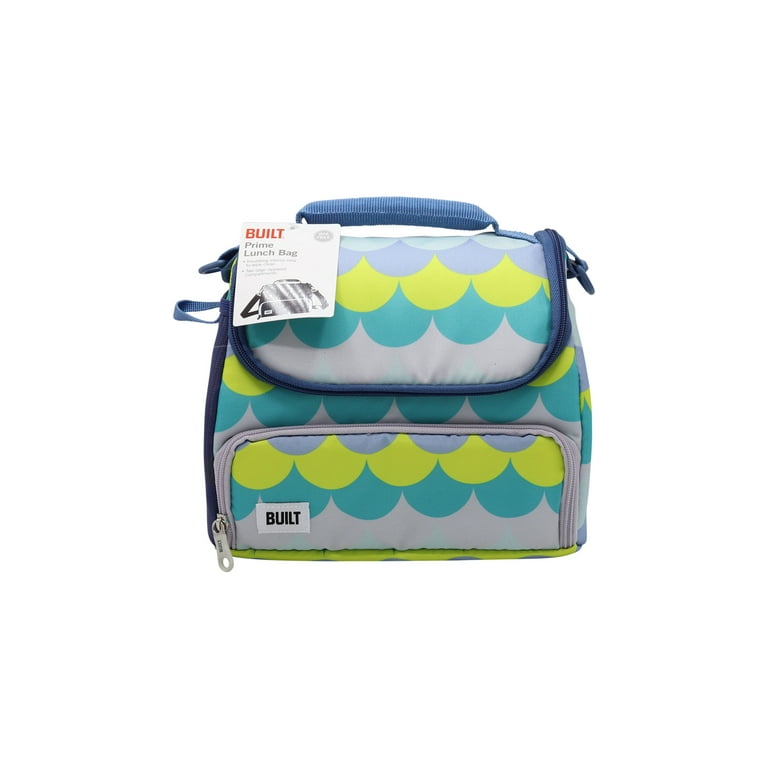 Built Prime Insulated Lunch Bag with Shoulder Strap in Scalloped, Multicolor