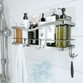 thumbnail image 4 of KINCMAX Shower Caddy Shampoo Holder Organizer Adhesive Bathroom Shelf Stainless Steel, 4 of 7