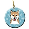 thumbnail image 1 of Snowflake Shiba Inu Ceramic Ornament, 1 of 1