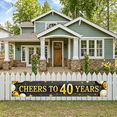 thumbnail image 5 of Cheers to 40 Years Gold Celebration Backdrop Stars Balloon Banner Party Background Decorations Milestone Anniversary Event Supplies, 5 of 7