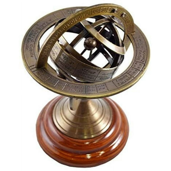 Brass Antique Finish Armillary Sphere – 5 Inches – Vintage Decor Vintage Gift by Brass Nautical