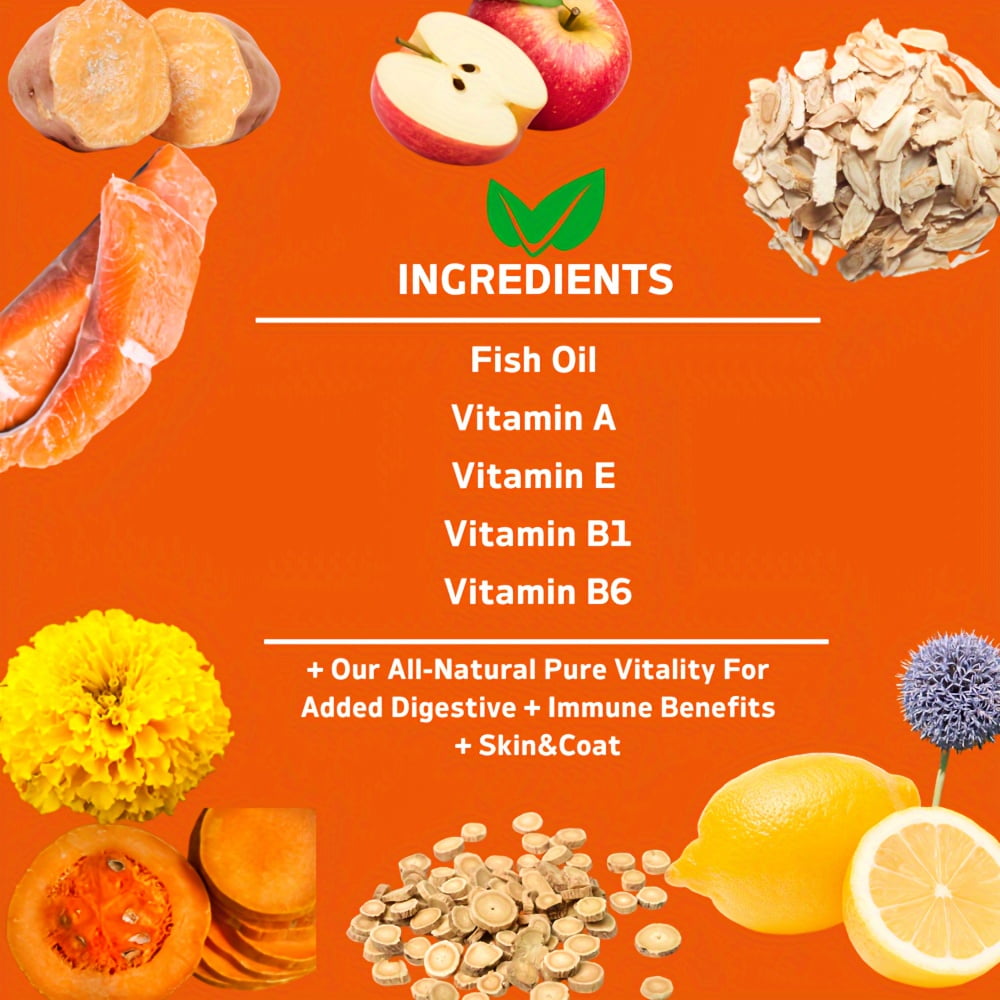 TenderTouch Omega 3 Fish Oil Supplement for Dogs & Cats, Omega 3 Fish Oil for Skin and Coat Health, Immunity, Joint, Brain & Heart, EPA + DHA