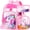 Clear Unicorn Pink, variant on AGSDON 3PCS Kids Clear Backpack, Girls Transparent Bookbag Heavy Duty, Pink Cat See Through School Bag for Elementary Preschool