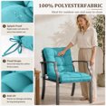 thumbnail image 4 of Kimunuk Outdoor Chair Cushions Set of 2, 42 x 21 x 4 in Non Slip Porch Swing Cushion Seat Back Cushions with Ties for Indoor Patio Rocking Chair, Lake Blue, 4 of 7