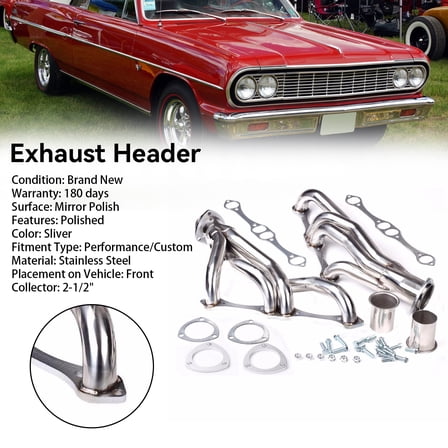 Small Block Manifold Headers Fit For Chevy 283 305 350 400 Chevelle Malibu Camaro