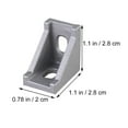 thumbnail image 4 of RUNROTOO 20 Pcs Support en Aluminium pour Extrusion d'Aluminium Support d'Angle en Finition Argentée, 4 of 6