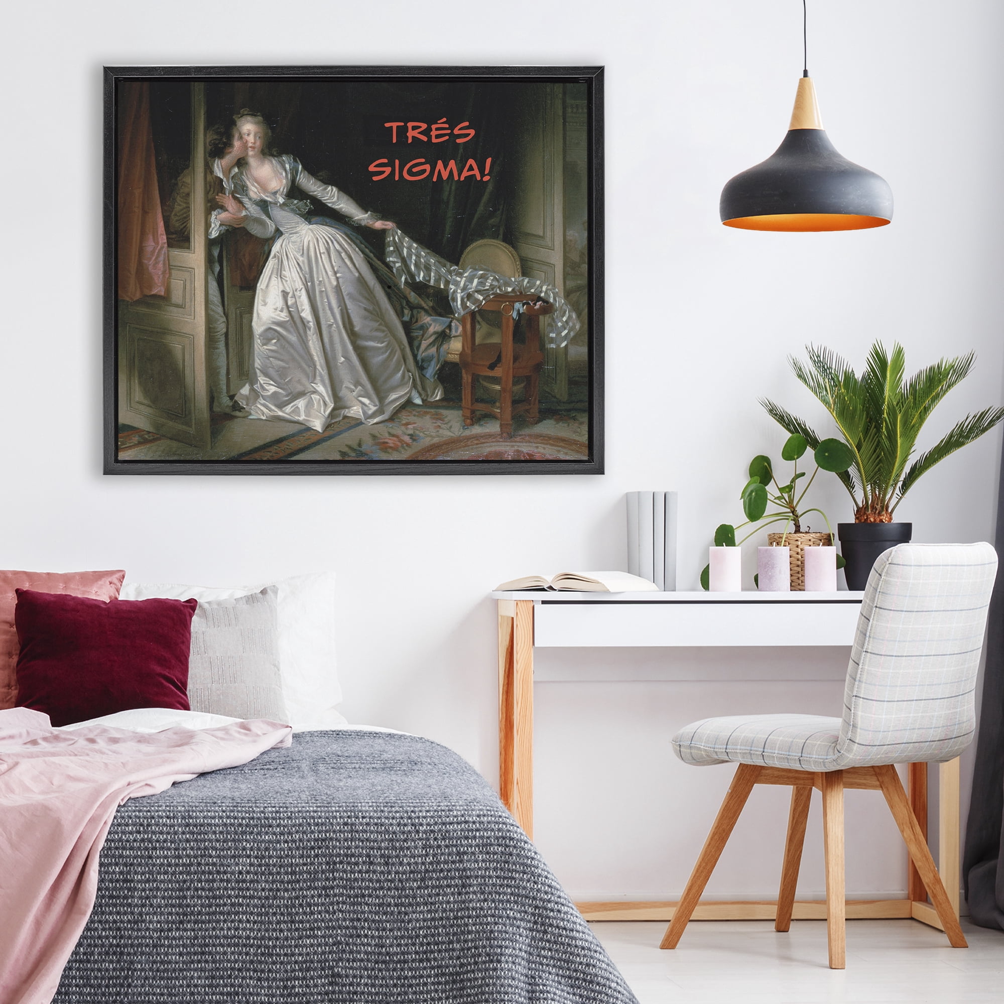Stupell Industries Iconic Tres Sigma Black Framed Floater Canvas Wall Art, design by Grotto Studios