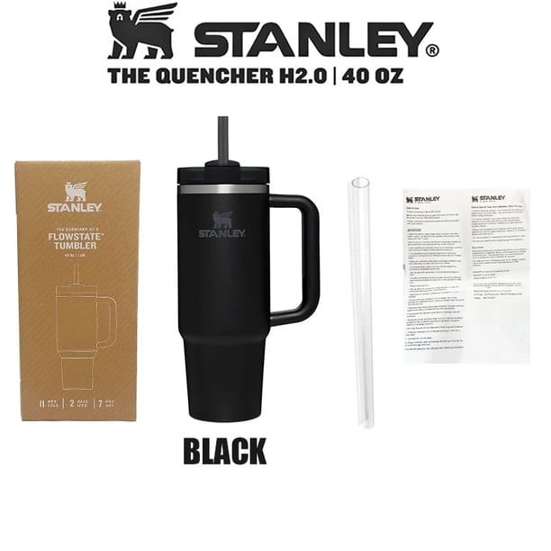 40oz Stanley Adventure Quencher H2.0 Tumbler With Handle Stainless Steel Vacuum Insulated Car Mug Thermal Iced Travel Cup