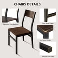 thumbnail image 6 of Virans 7-Piece Dining Table & Chairs Set for 4-6, 63" Extendable Kitchen Table with 6 Chairs, Dining Room Table with Metal Frame & MDF Board, Perfect for Small Space, Easy Assembly,Espresso, 6 of 9