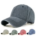 thumbnail image 2 of Men's New Fashion Vintage Denim Baseball Cap Trucker Hiking Accessories Women's Trendy Simple Luxury Design Travel Sport Fit Hat56-61cm adjustable Gao Jinjia LED, 2 of 2