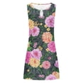 thumbnail image 4 of SMihono Robe d'Été Grande Taille pour Femmes 2023 Mode Aguichant Vintage à Col Rond Sans Manches Imprimée Robes Rondes, 4 of 5