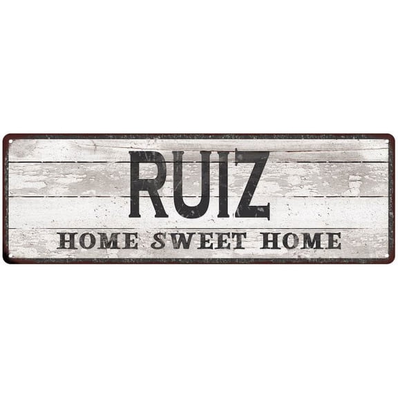 RUIZ Home Sweet Home Country Look Gift 6x18 Metal Sig 206180045034