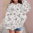 thumbnail image 4 of Bnwani Long Sleeve Toddler Shirts Boys White Hooded Leaf Printed Tops, 4 of 8