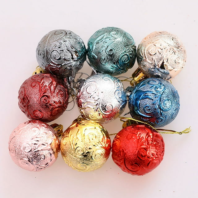 Baohd 12pieces Christmas Tree Balls Wide Application Easy To Enought Quantity Durable Construction Elegant And Delicate red 1Set