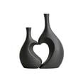 thumbnail image 3 of TTJ Heart-Shaped Ceramic Vase Modern Decorative Tabletop Planter Romantic Centerpiece With Gloss Finish Unique Heart Design For Living Room Bedroom Wedding Anniversary Gift Decor, 3 of 9