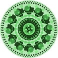 thumbnail image 1 of Ahgly Company Machine Washable Indoor Square Transitional Green Area Rugs, 3' Square, 1 of 7