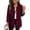 Wine #017, variant on Waffle Knit Shacket for Women 2026 Long Sleeve Button Down Shirts Collared Business Casual Fall Tops with Chest Pocket