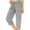 2# Light Gray, variant on Sky Blue Cargo Capris for Women Casual Drawstring Capris Pants with Pockets Summer Plus Size Capri Hiking Pants Cargo Pant 2XL